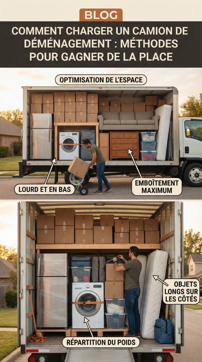 Comment charger un camion de déménagement : méthodes pour gagner de la place
