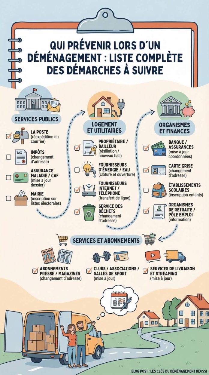 Qui prévenir quand on déménage : la liste complète des démarches à faire